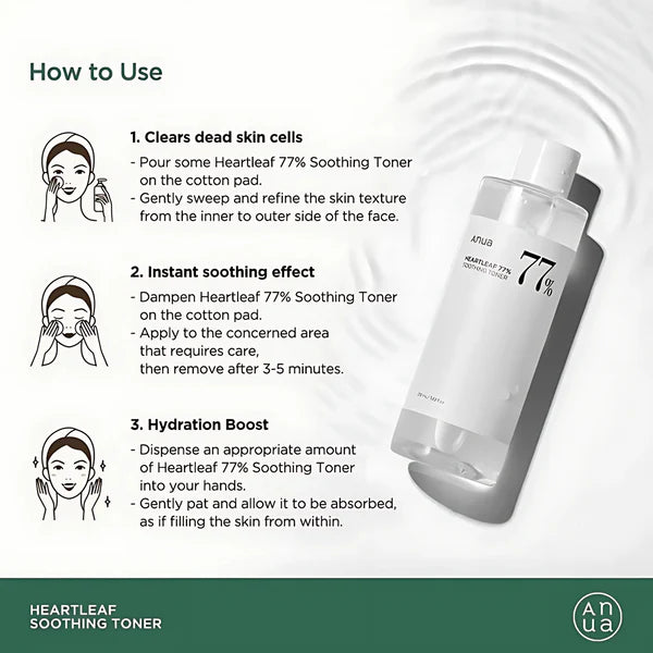 Anua heartleaf 77% soothing toner 250ml big size