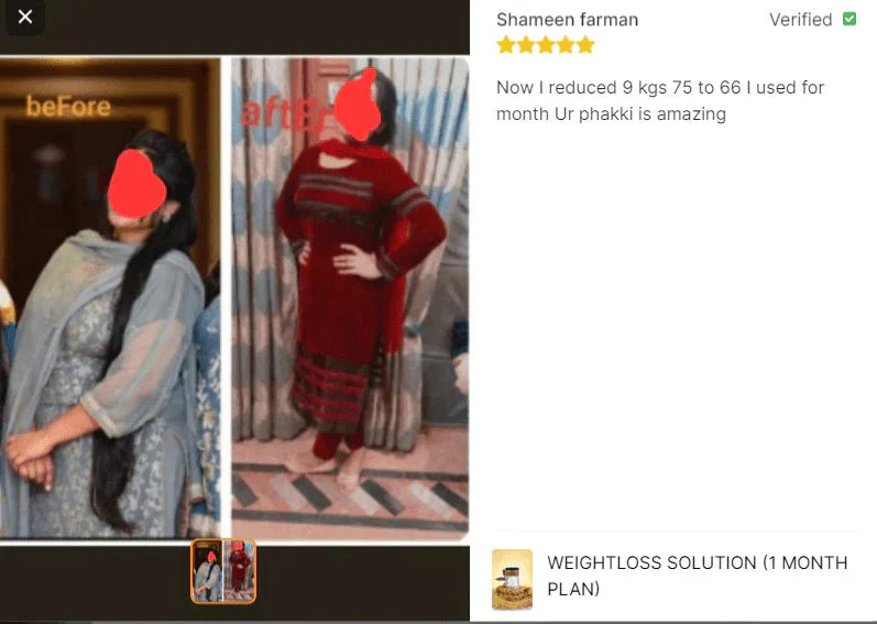 Weight Lose Herbal Powder 1-Month Plan | Free Delivery in Pakistan